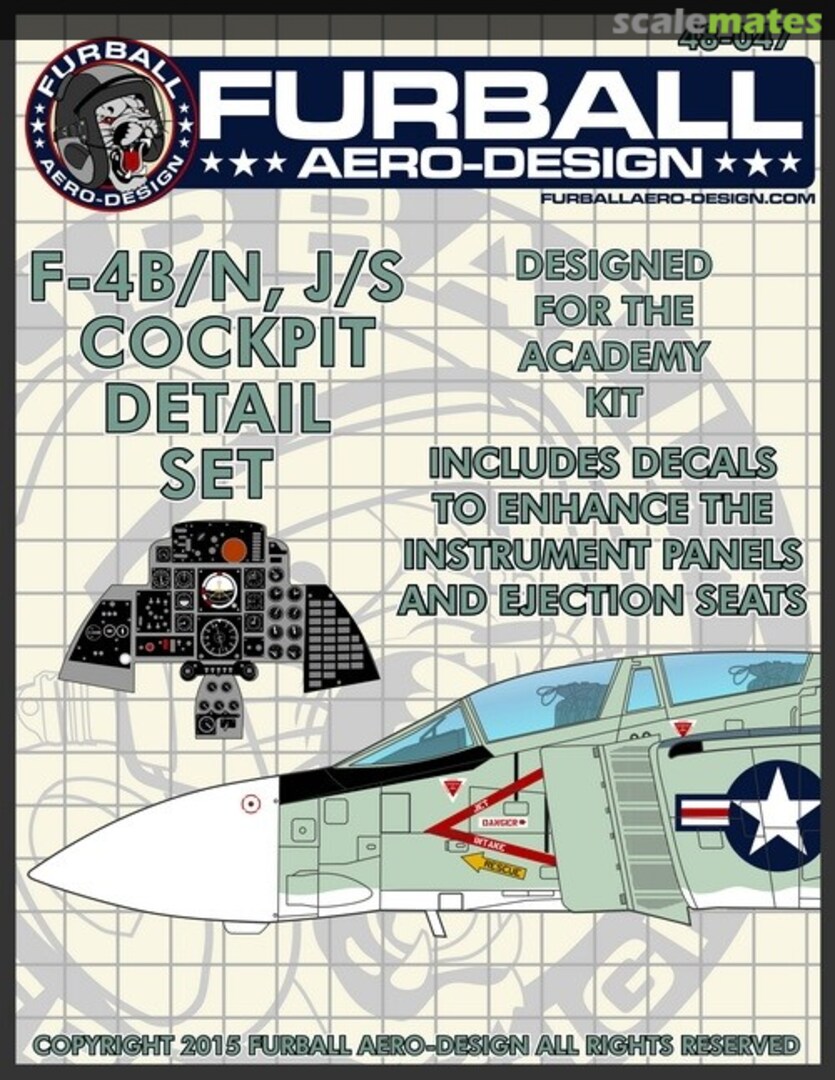 Boxart F-4B/N, J/S Cockpit Detail Set 48-047 Furball Aero-Design