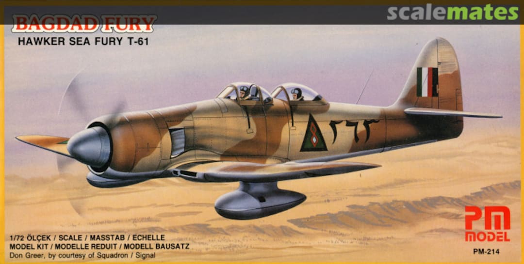 Boxart Hawker Sea Fury T-61 PM-214 PM Model