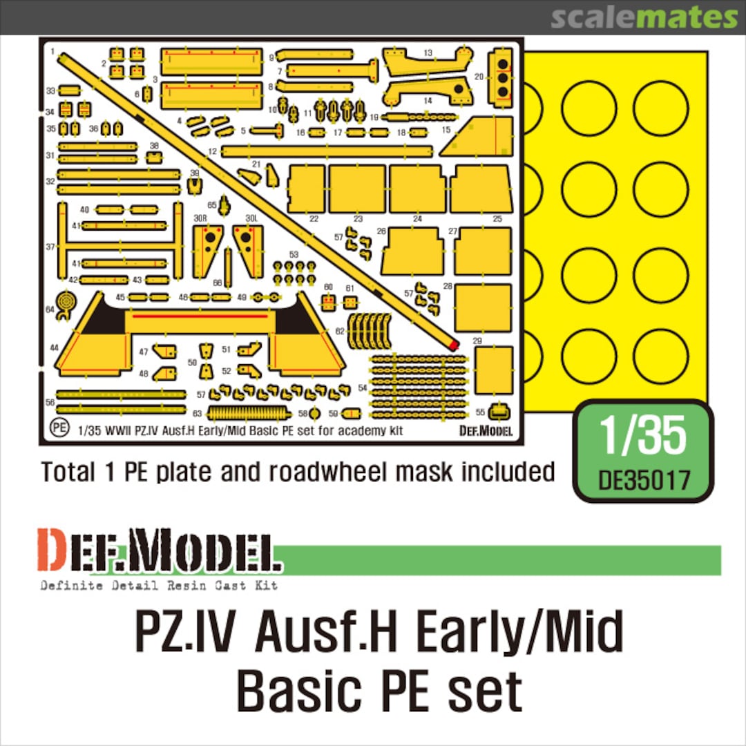 Boxart German Pz.IV Ausf.H Early/Mid Basic Photo-Etched Set (Academy : General Purpose) DE35017 Def.Model