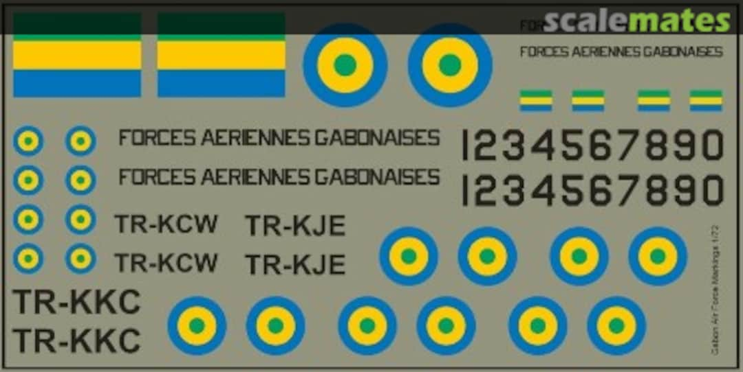 Boxart Gabon Air Force Markings MAV-GAF721 MAV Decals