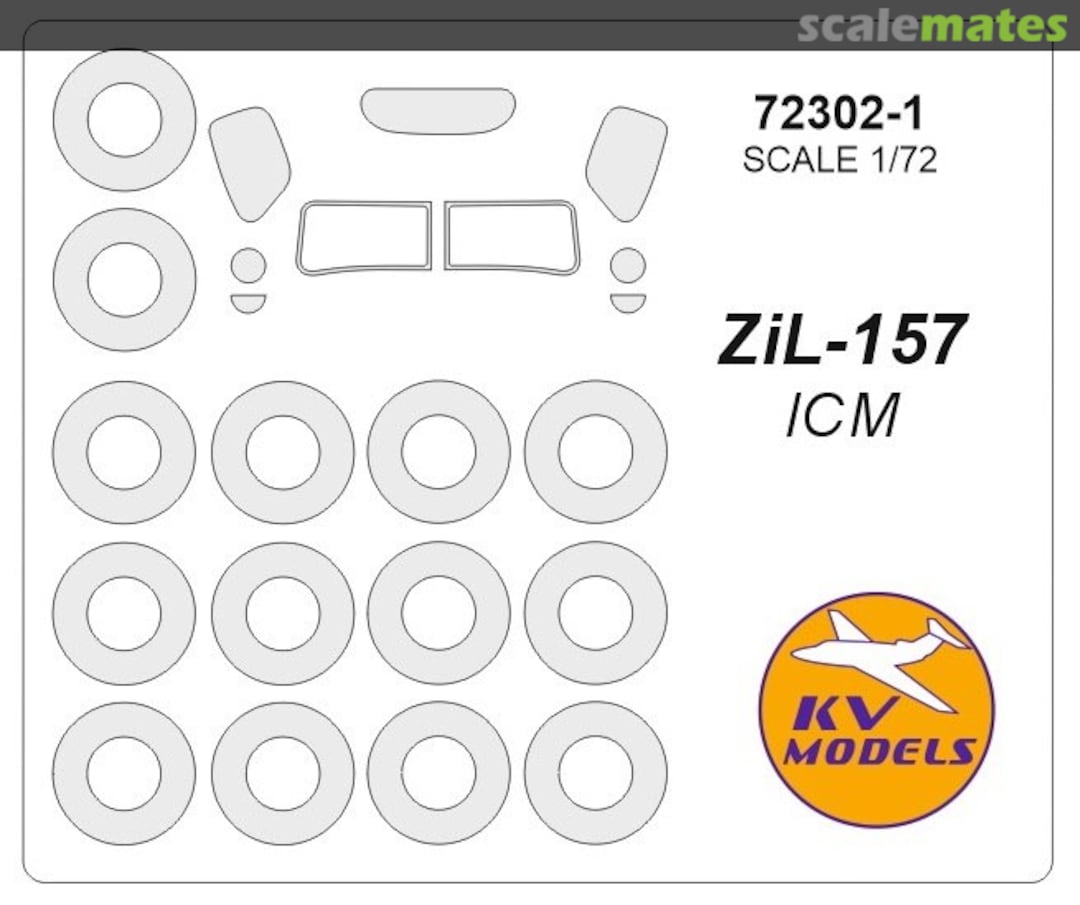 Boxart Painting masks for ZIL-157 + masks for disks and wheels 72302-1 KV Models
