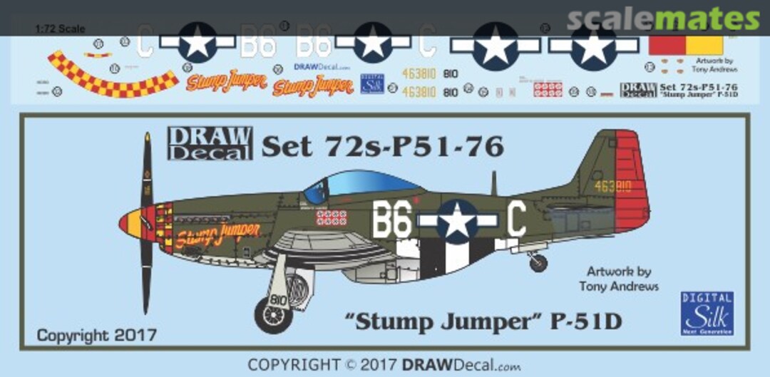 Boxart “Stump Jumper” P-51D 72-P51-76 Draw Decal