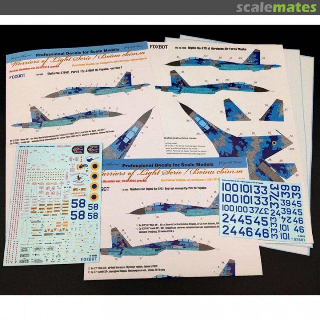 Boxart Su-27PM-1 VPS Of Ukraine digital camouflage, 2 parts 48-085T Foxbot