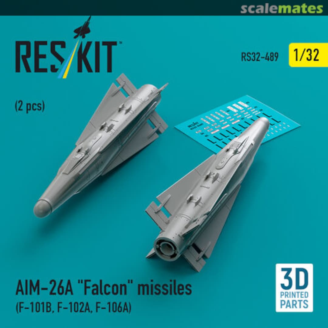 Boxart AIM-26A "Falcon" missiles (2 pcs) RS32-0489 ResKit