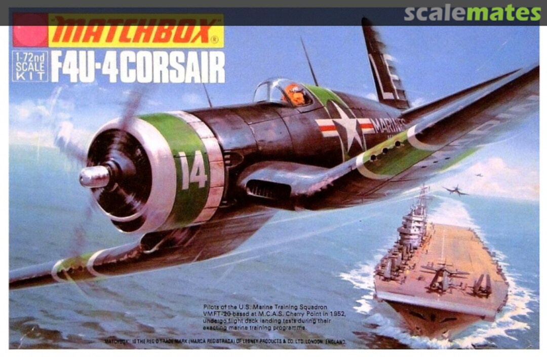 Boxart F4U-4 Corsair PK-14 Matchbox