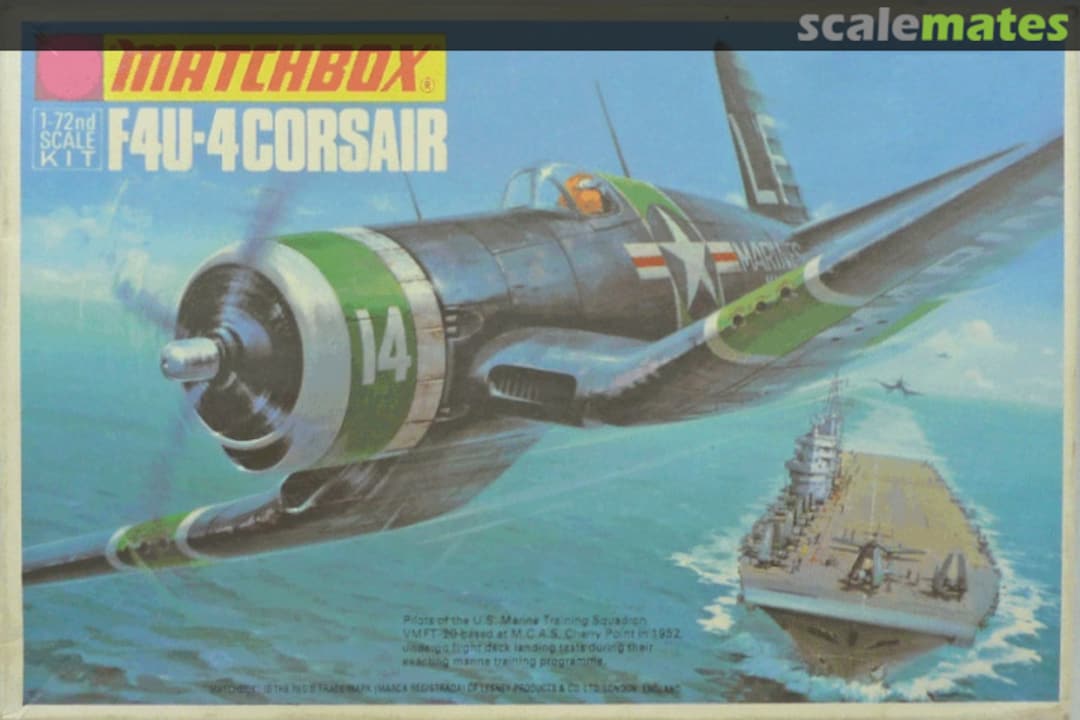 Boxart F4U-4 Corsair PK-14 Matchbox