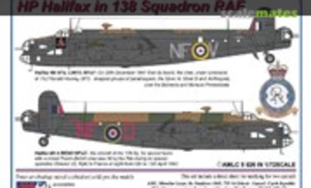 1:72 Handley-Page Halifax Mk.I/Mk.II in 138 Squadron RAF (AML AMLC9026)