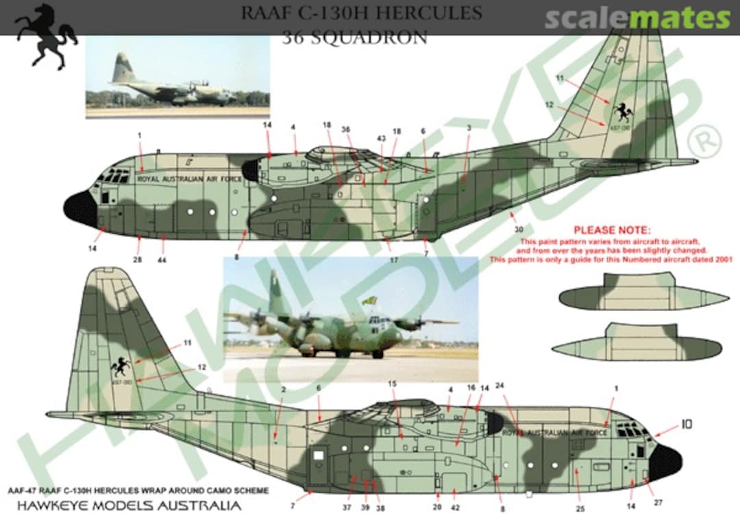 Boxart 36 SQN (Wrap-around Camo scheme 1990s) AAF-047 Hawkeye Models