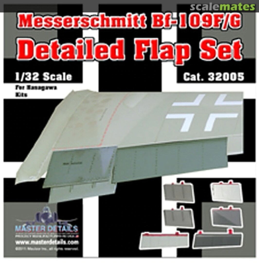 Boxart Messerschmitt Bf 109F/G Detailed Flap Set 32005 Master Details