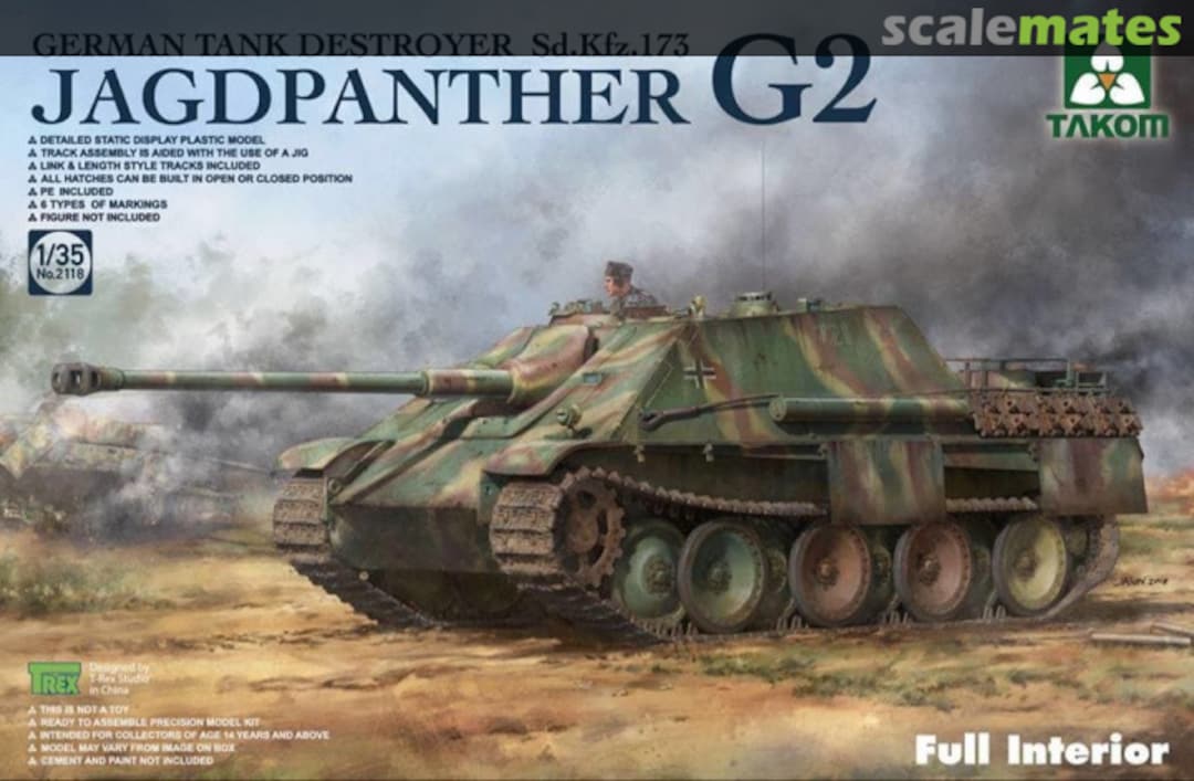 Boxart Jagdpanther G2 Full Interior 2118 Takom