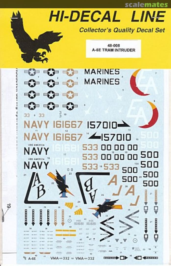 Boxart A-6E TRAM Intruder 48-008 Hi-Decal Line