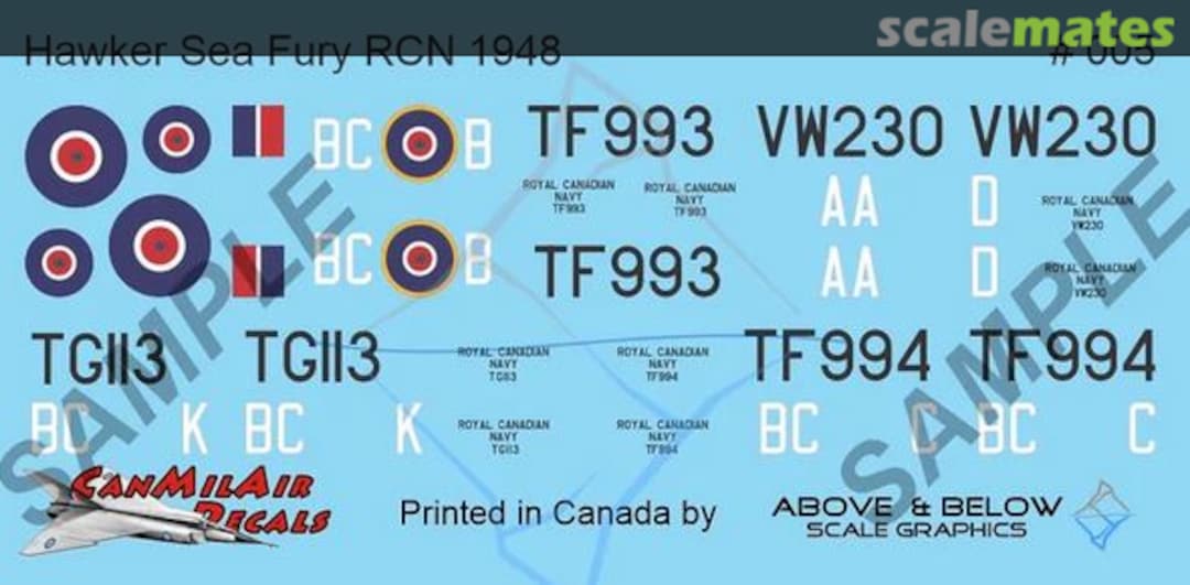 Boxart Hawker Sea Fury 005 Above & Below Graphics