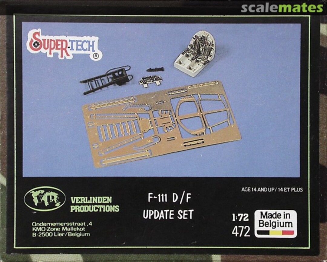 Boxart F-111 D/F Update Set 472 Verlinden Productions