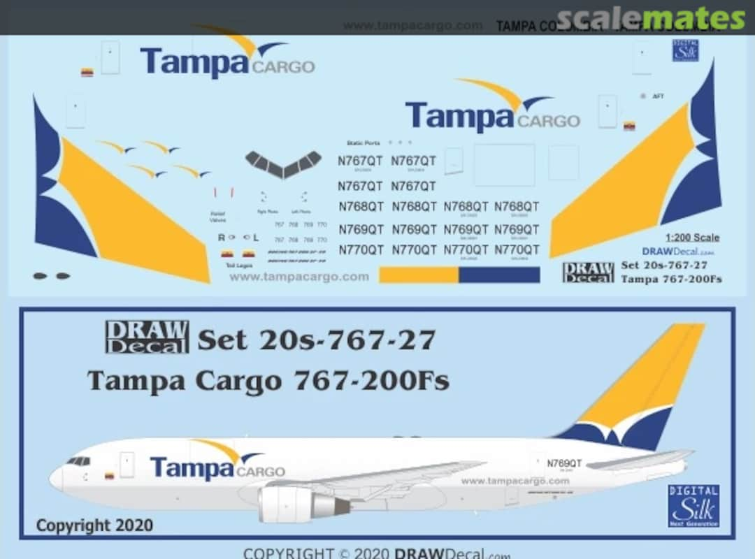 Boxart Tampa Cargo 767-200Fs 20-767-27 Draw Decal