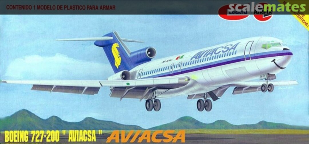 Boxart Boeing 727-200 Aviacsa 00032 Airfix/Lodela