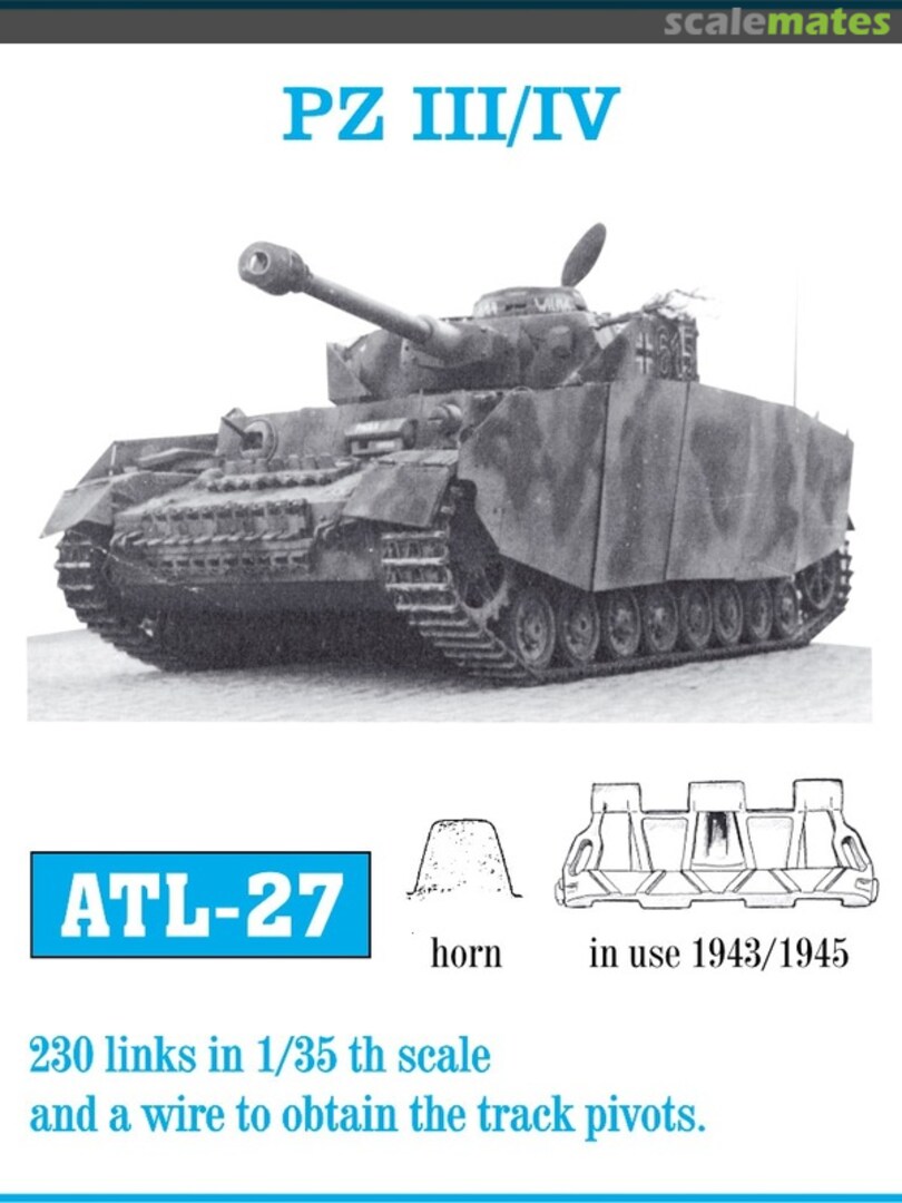 Boxart Panzer III/IV non-skid chevron ATL-27 Friulmodel