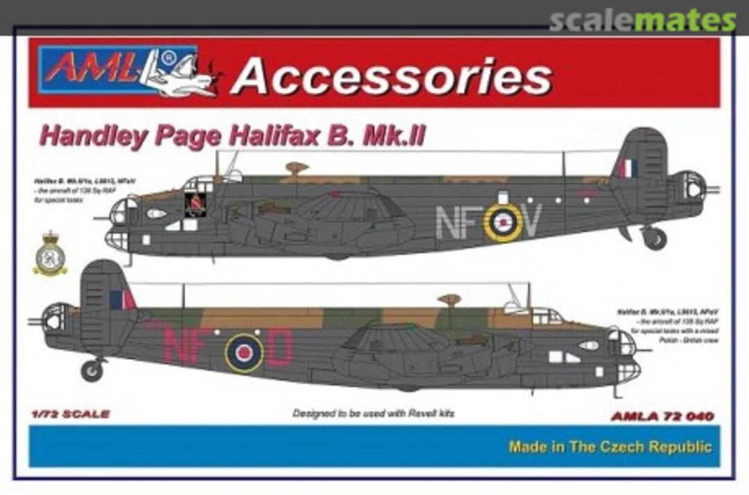 Boxart Handley-Page Halifax Mk.II Series I Correction Set AMLA 72 040 AML