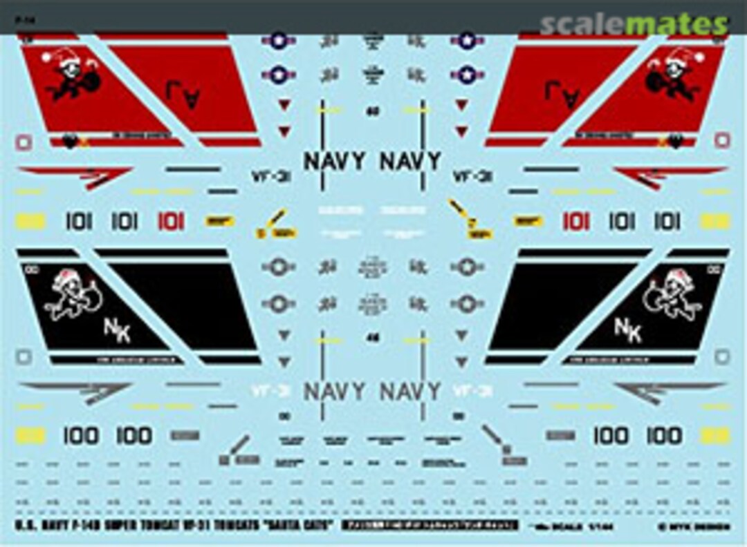 Boxart F-14D VF-31 Tom Cats [Santa Cat] A-437 MYK Design