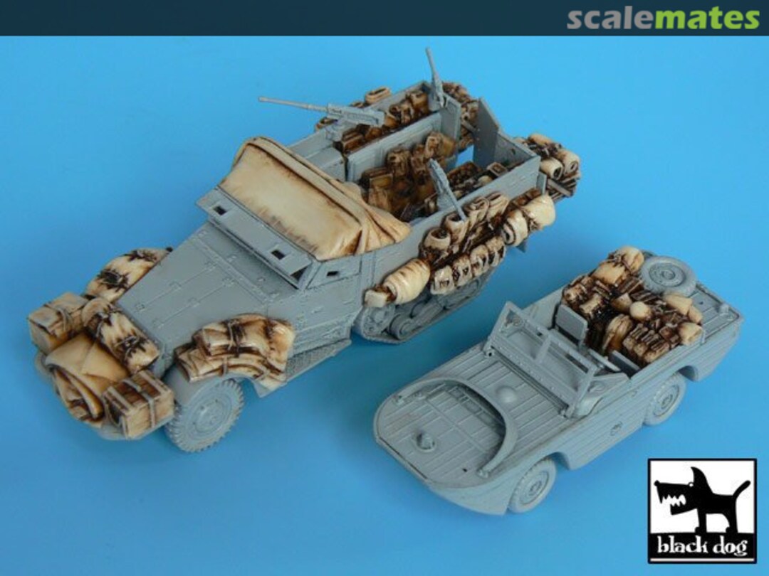 Boxart M3 Half Track + amphibian vehicle accessories set T72016 Black Dog