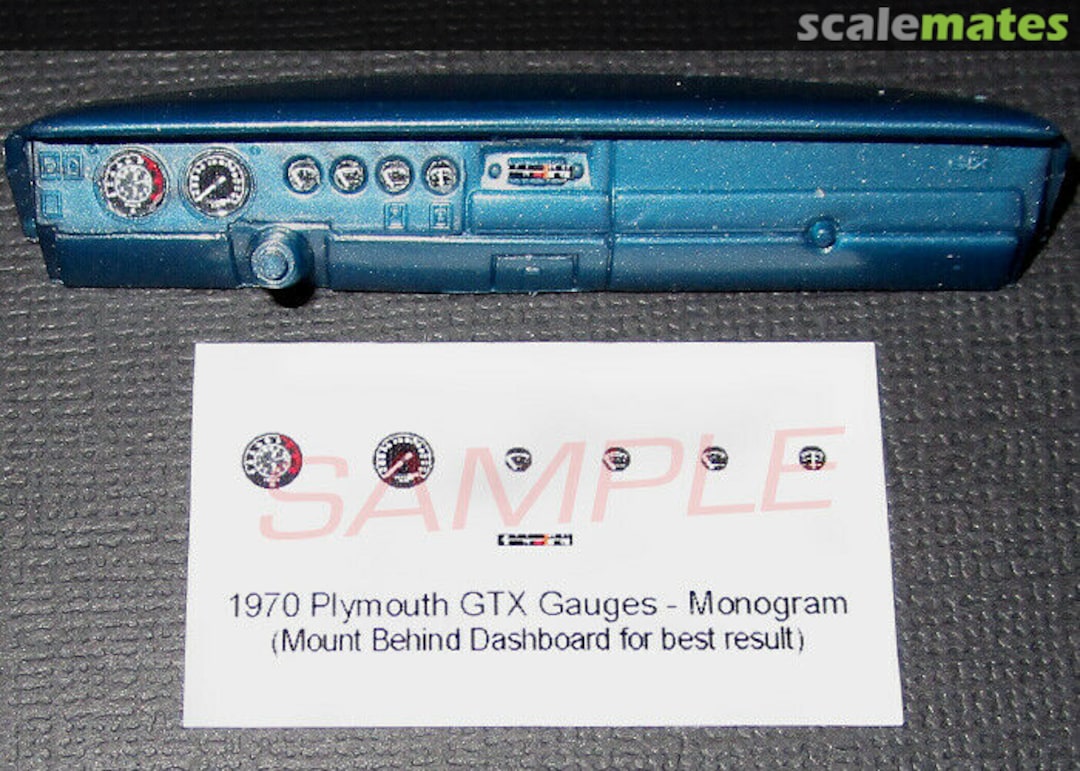 Boxart 1970 Plymouth Roadrunner & GTX Gauge Faces  Best Model Car Parts