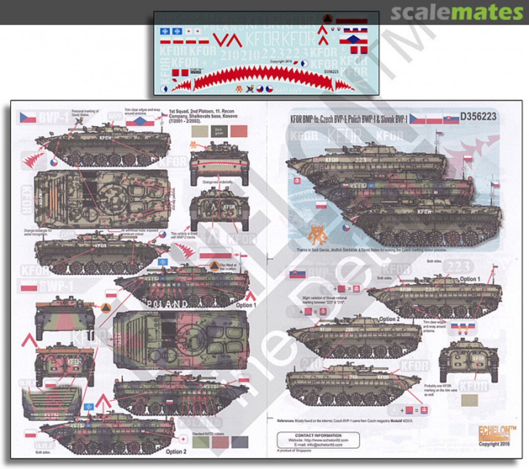 Boxart KFOR BMP-1s D356223 Echelon Fine Details