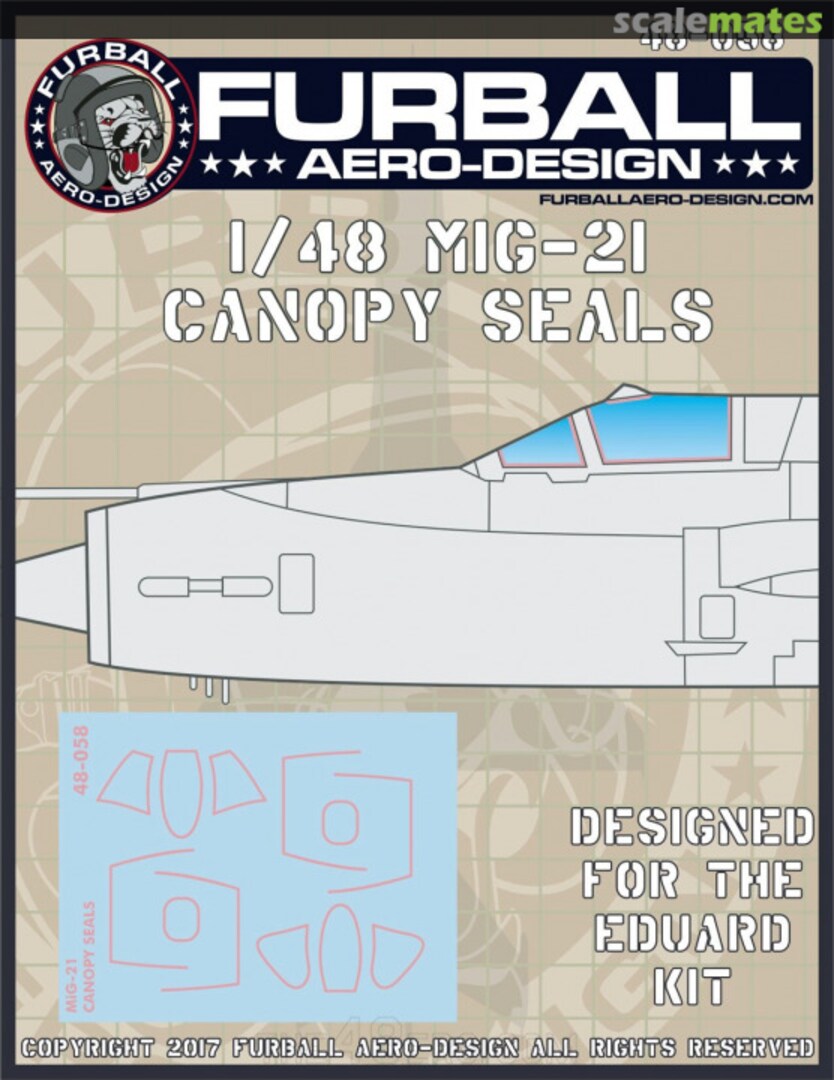 Boxart MiG-21 Canopy Seals 48-058 Furball Aero-Design