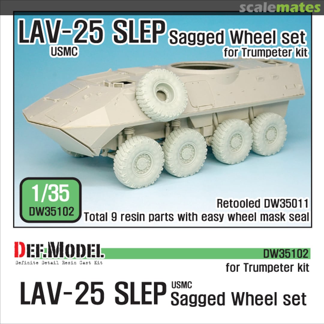 Boxart LAV-25 SLEP "XML" Sagged Wheel set (Trumpeter) DW35102 Def.Model