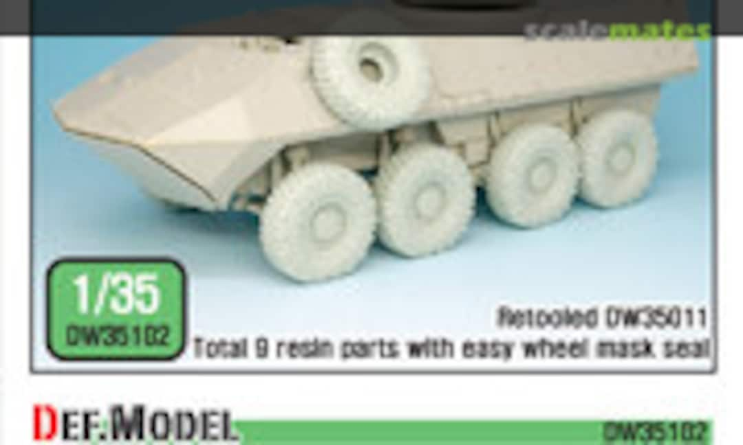 1:35 LAV-25 SLEP &quot;XML&quot; Sagged Wheel set (Trumpeter) (Def.Model DW35102)