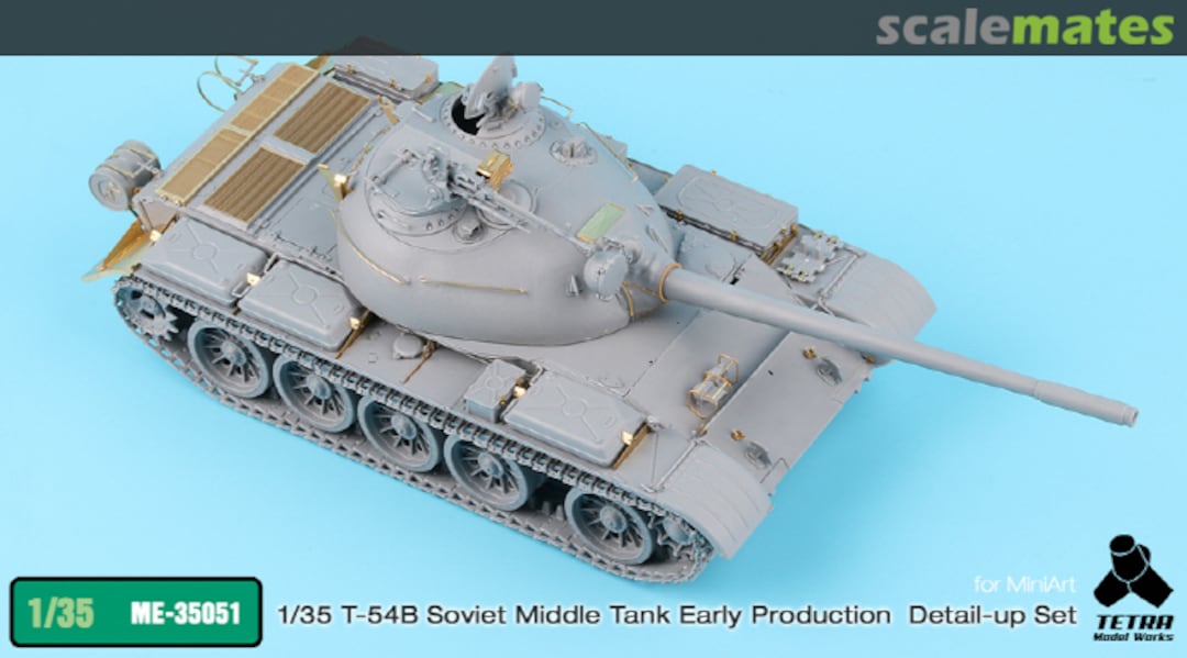 Boxart T-54B Russian Tank - Early Production, Detail up Set ME-35051 Tetra Model Works