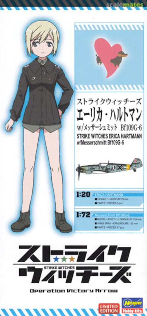 Boxart Erica Hartmann w/Messerschmit Bf109G-6 52209 Hasegawa