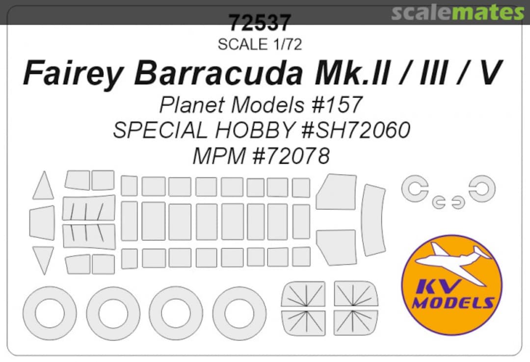 Boxart Fairey Barracuda Mk.II / Mk.III / V 72537 KV Models