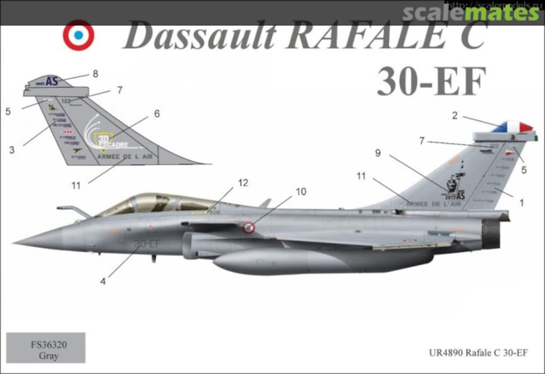 Boxart Rafale C 30-EF UR7286 UpRise Decal Serbia