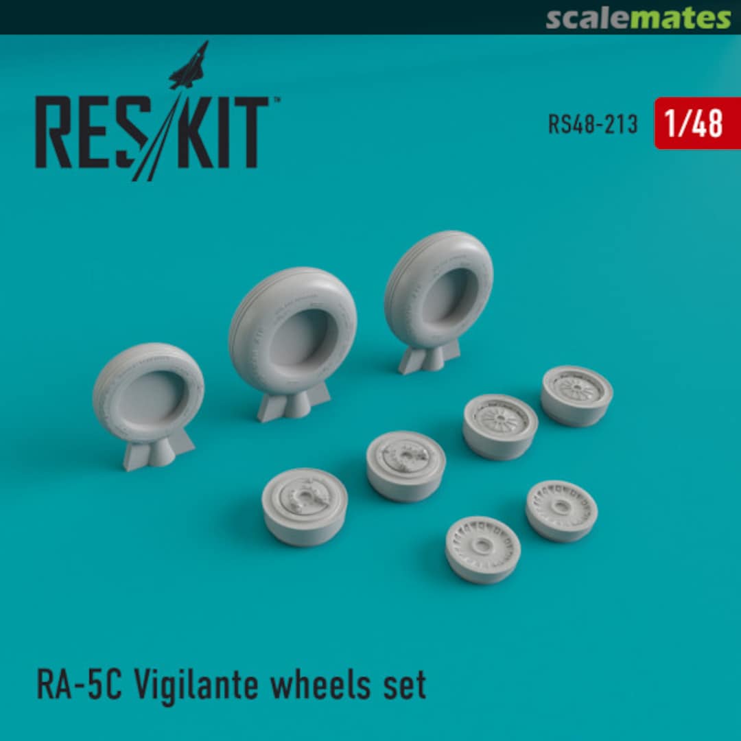 Boxart RA-5C Vigilante - wheel set RS48-213 ResKit