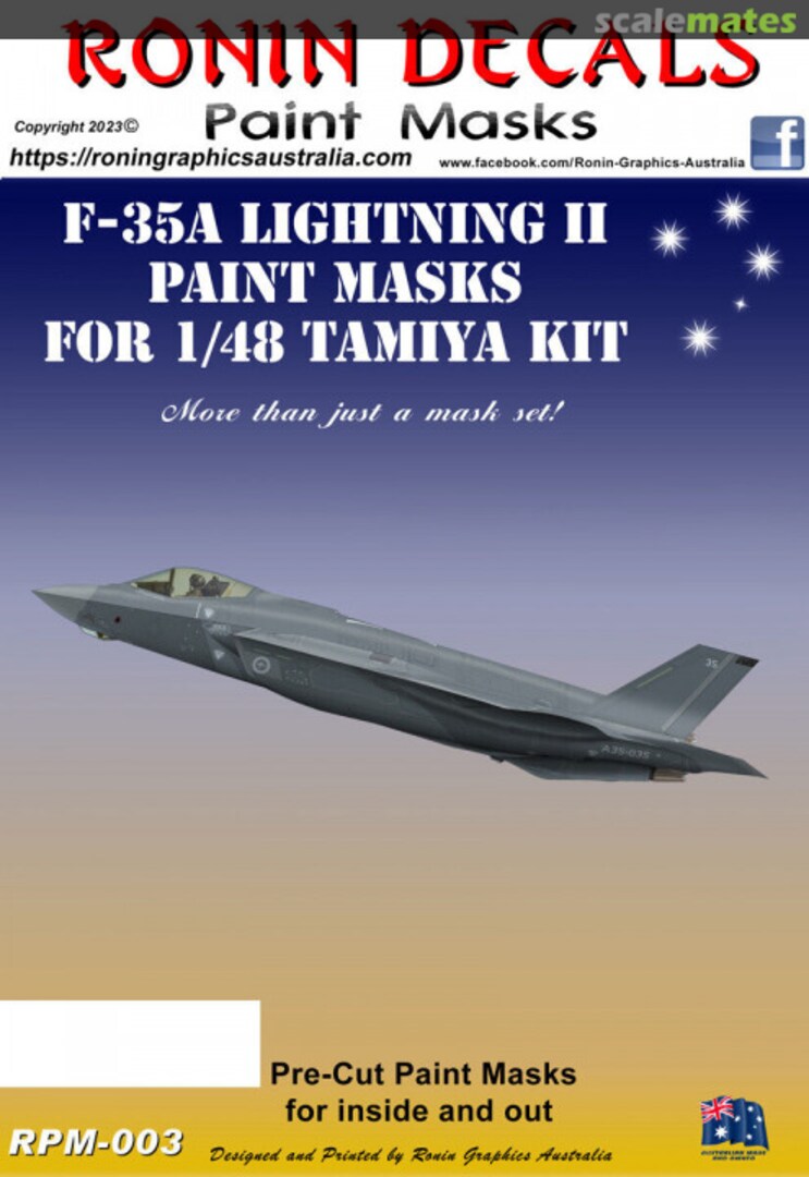 Boxart F-35A Lightning II Paint Masks RPM-003 Ronin Decals