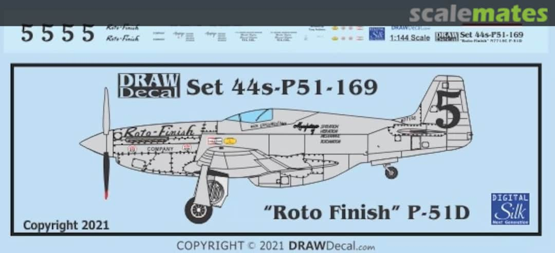 Boxart “Roto Finish” P-51D 44-P51-169 Draw Decal