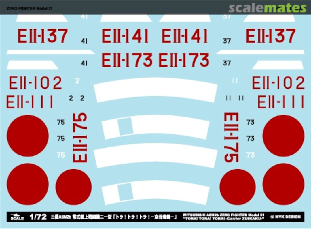 Boxart Mitsubishi A6M2b Zero Fighter Model 21 TORA! TORA! TORA! -Carrier Zuikaku- 06953 MYK Design