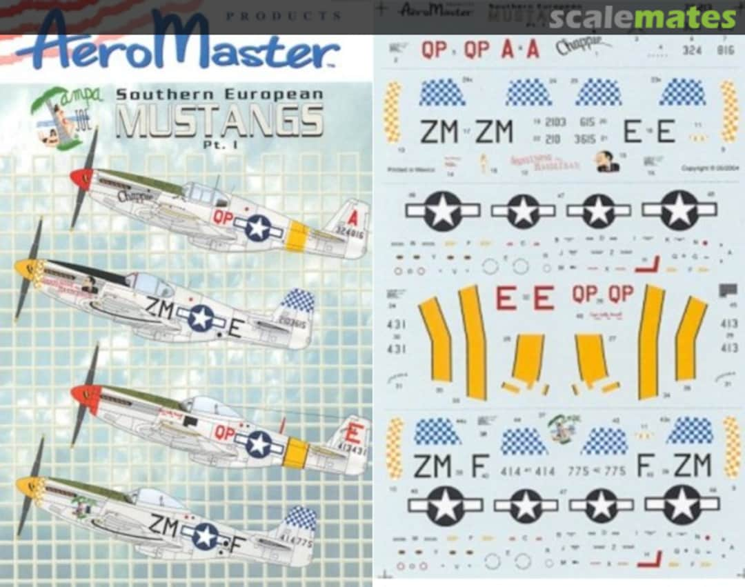 Boxart Southern European Mustangs Pt. I 72-213 AeroMaster