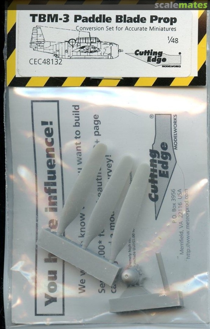 Boxart TBM-3 Paddle Blade Prop CEC48132 Cutting Edge Modelworks