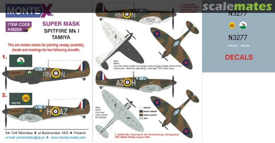 Boxart Spitfire Mk.I K48200 Montex