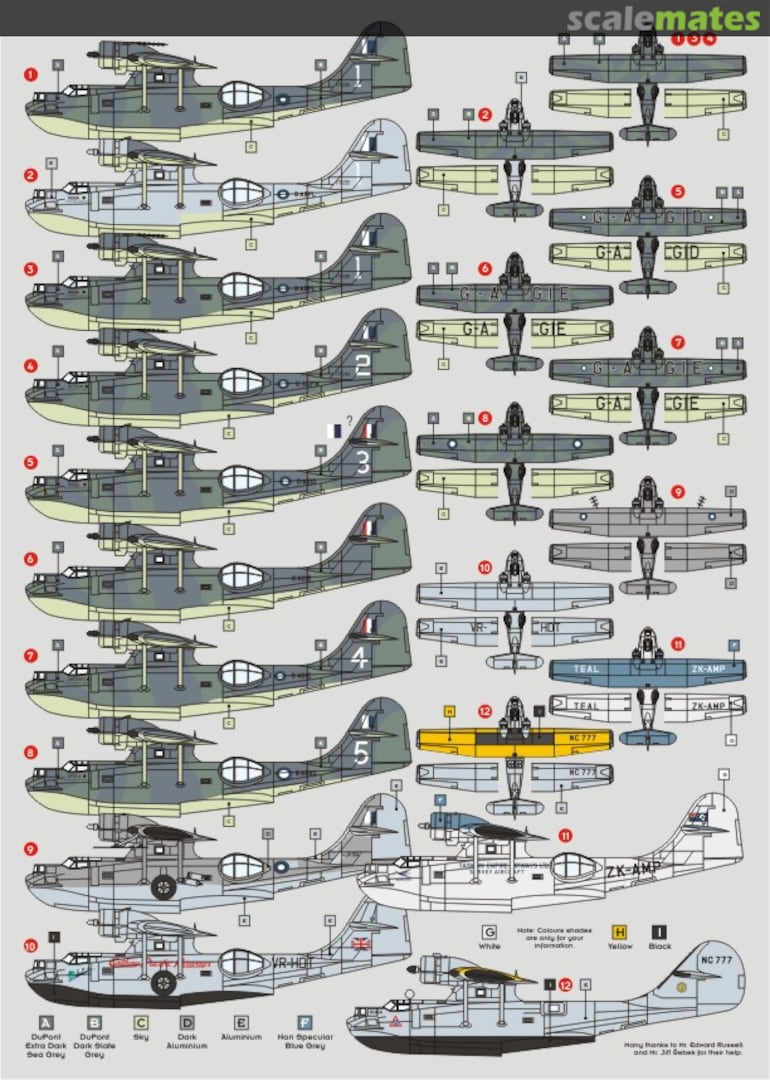 Contents PBY Catalina 72020 DK Decals