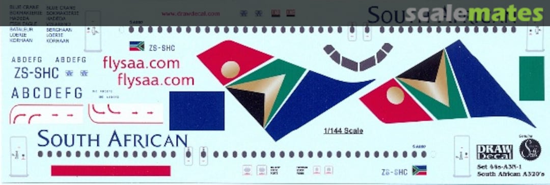 Boxart Airbus A320-231 44-A3N-1 Draw Decal