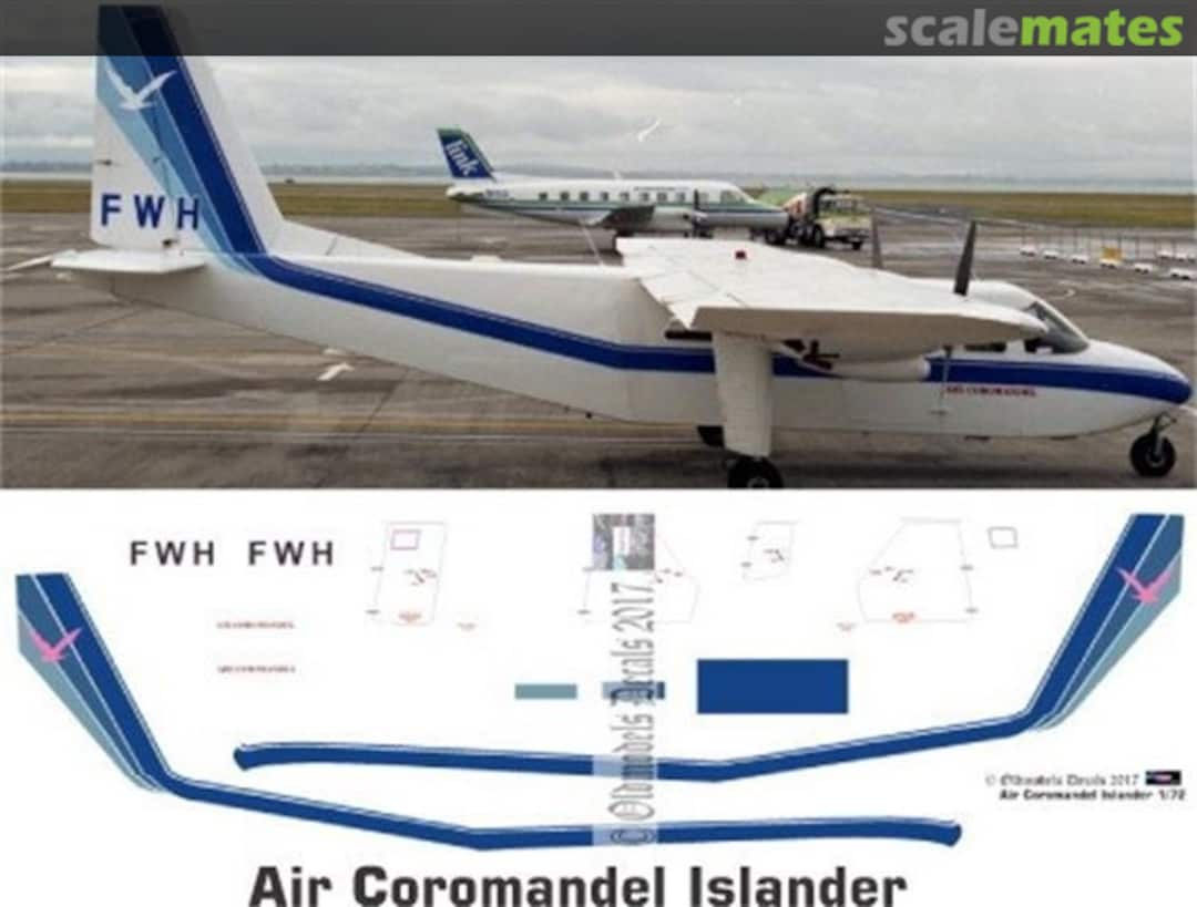 Boxart Islander - Air Coromandel OMD1182 Oldmodels Decals