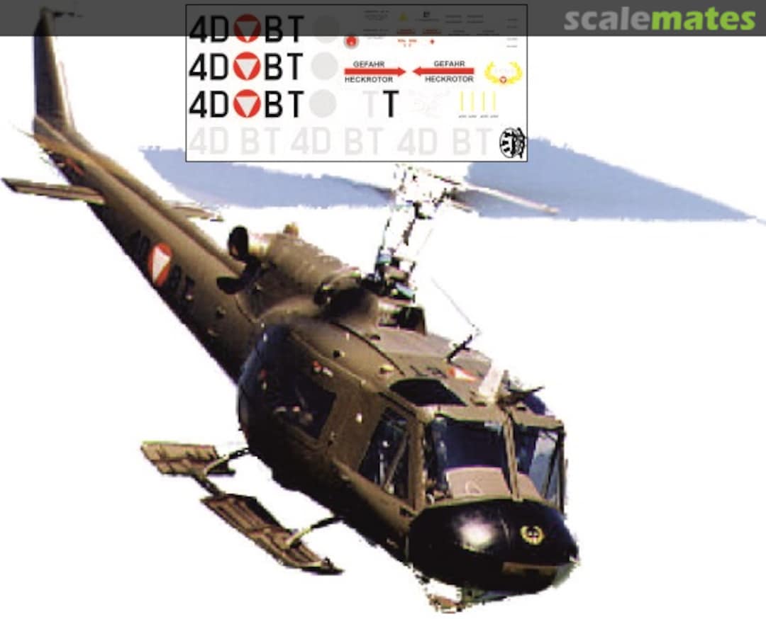 Boxart Agusta Bell 204 Österreichisches Bundesheer HM 48201 Brent-Air-Decals