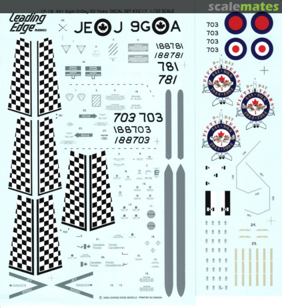 Contents CAF CF-18 441 Sqdn D-Day 50 years 32.17 Leading Edge