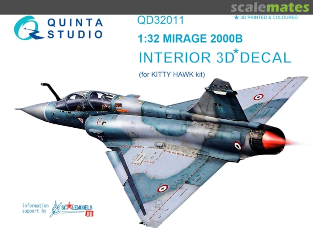 Boxart Mirage 2000B Interior 3D decals QD32011 Quinta Studio