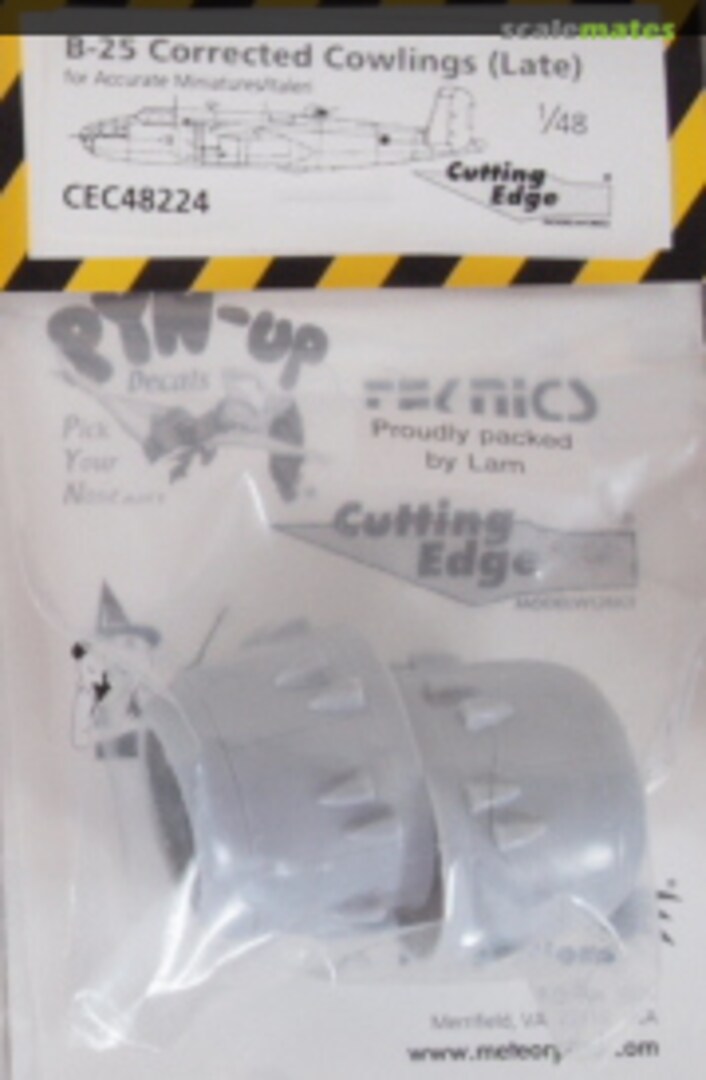 Boxart B-25 Corrected Cowlings (Late) for D/G/H CEC48224 Cutting Edge Modelworks