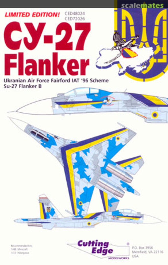 Boxart Su-27 Flanker CED72026 Cutting Edge Modelworks