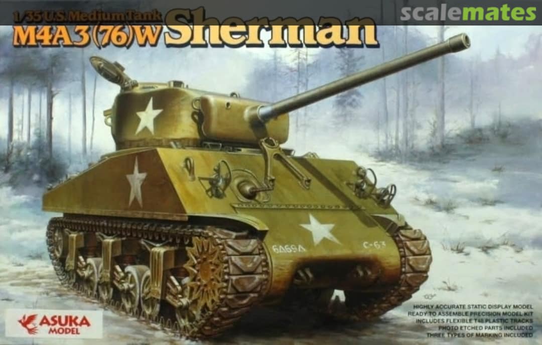 Boxart M4A3(76)W Sherman 35-019 ASUKA Model