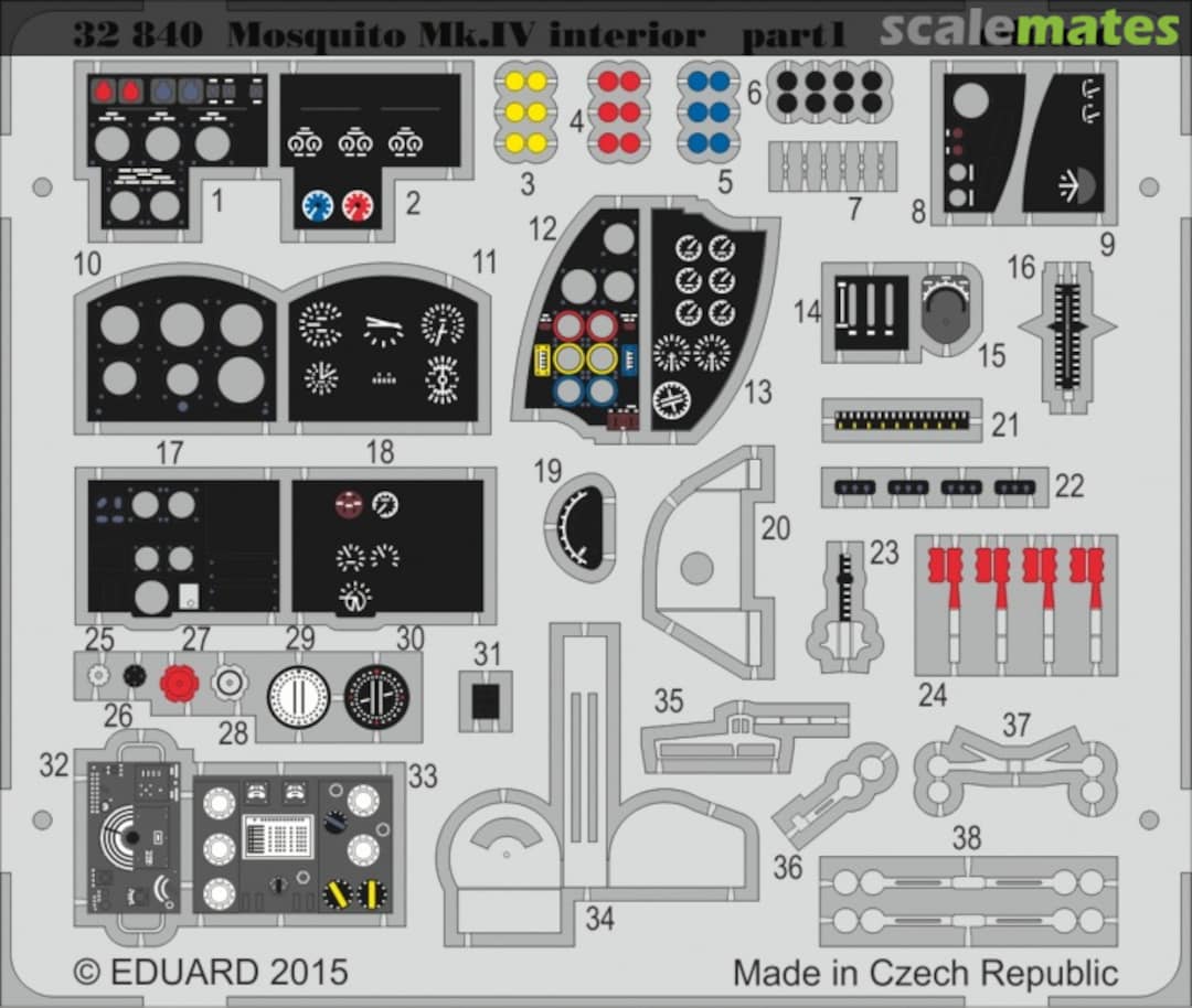 Boxart Mosquito Mk.IV interior S.A. 32840 Eduard