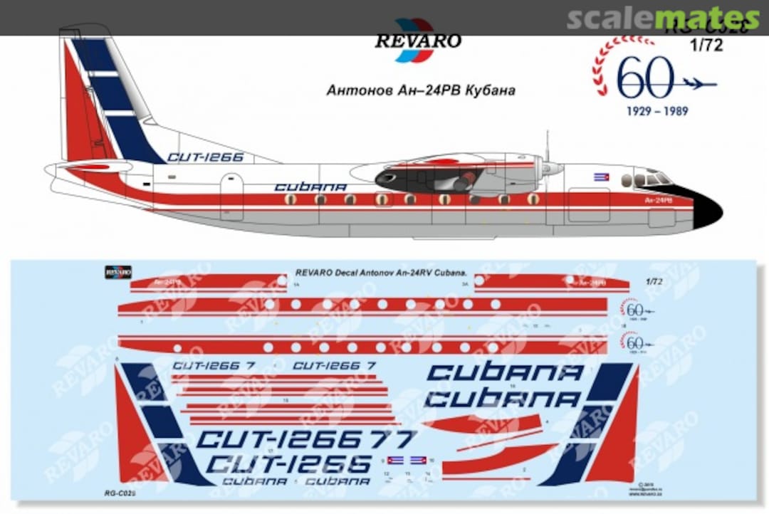 Boxart Antonov An-24RV Cubana RG-C028 Revaro